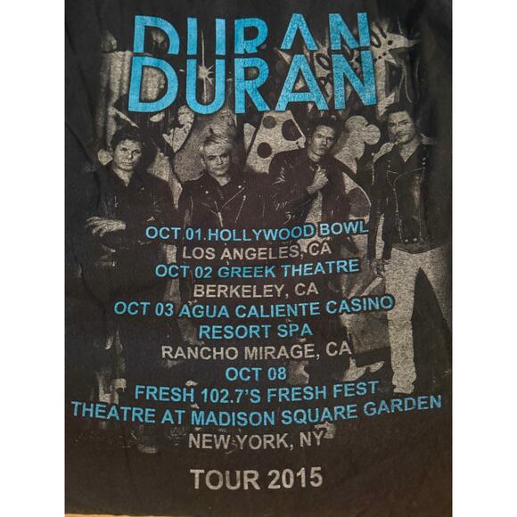 DURAN DURAN-XL-2015 PAPER GODS-SUPER RARE-T-SHIRT- Bought Hollywood Bowl LA- - Picture 2 of 2